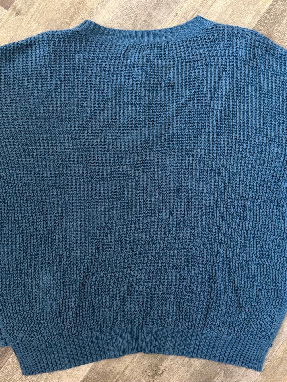 American Eagle Women’s Waffle Knit Sweater in Blue - Picture 3 of 3